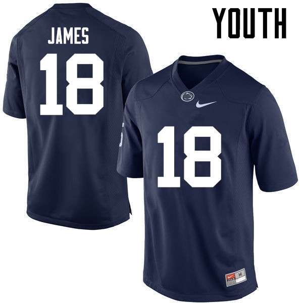 NCAA Nike Youth Penn State Nittany Lions Jesse James #18 College Football Authentic Navy Stitched Jersey LYQ1498WK